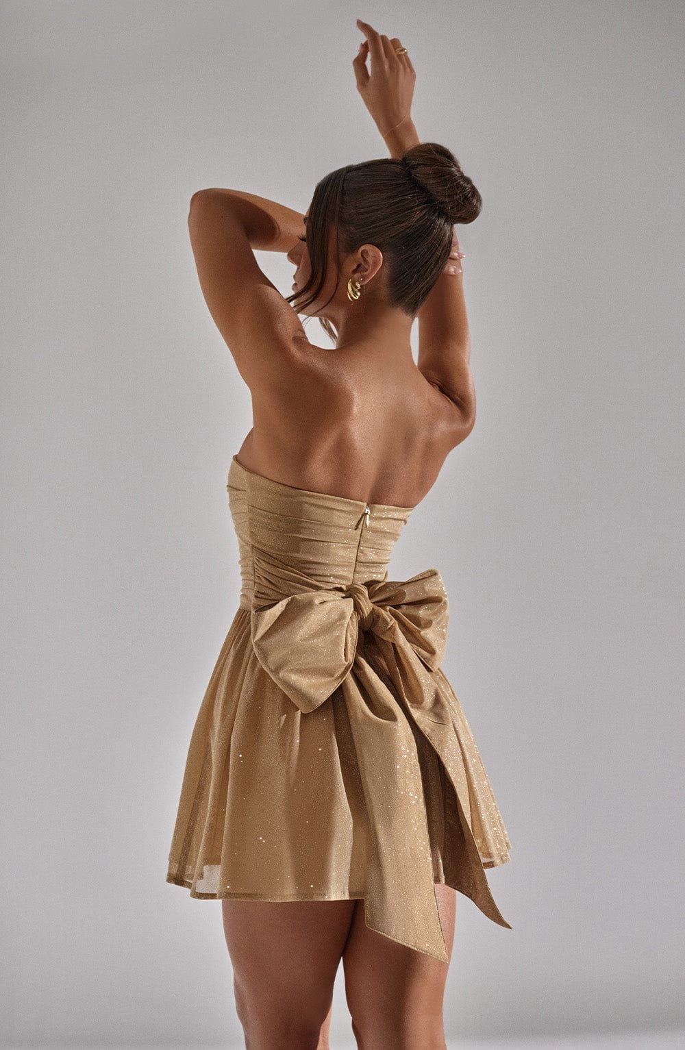 Robe bustier dorée jade