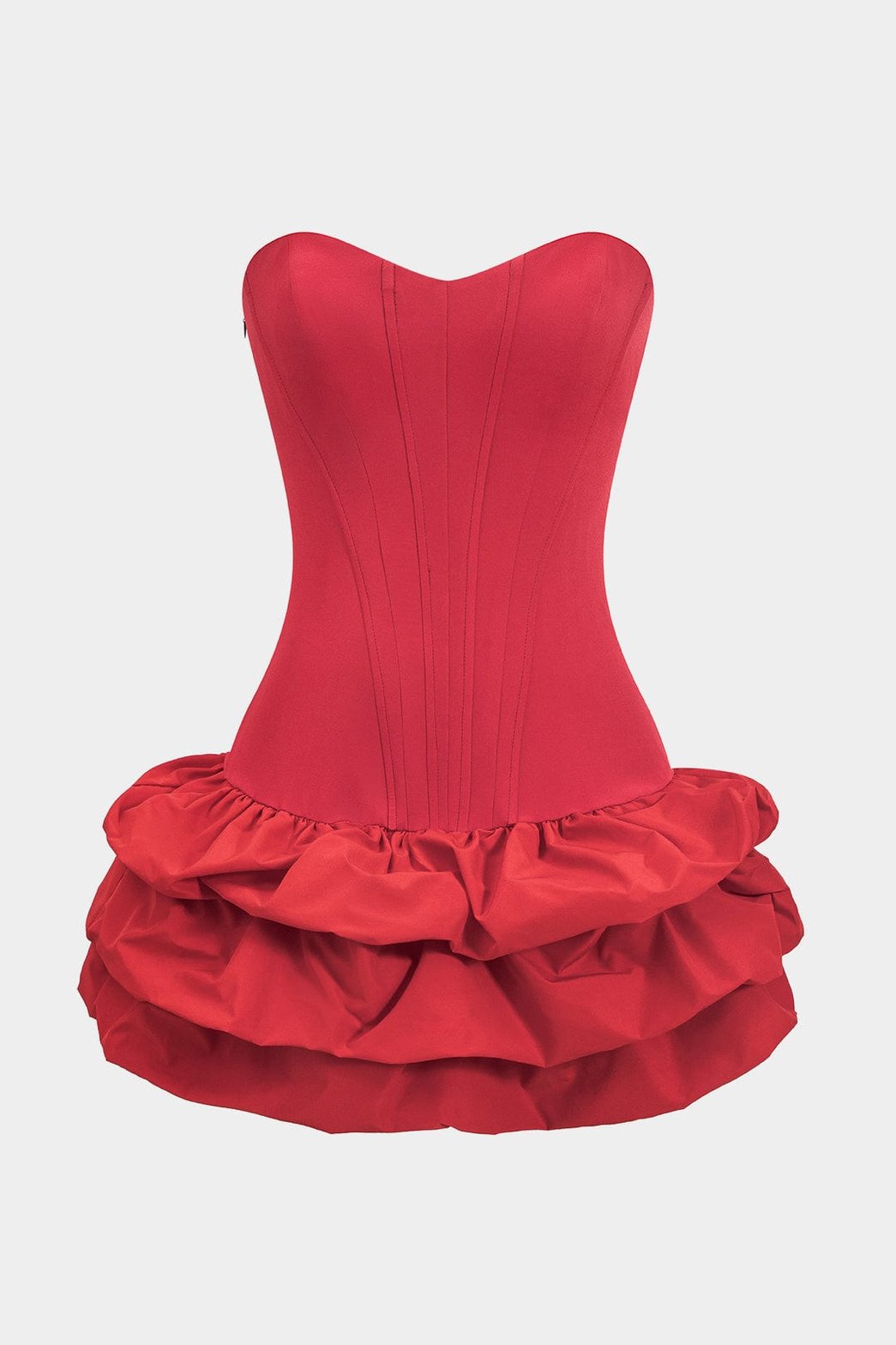 Robe bustier blanche détail corsage vague