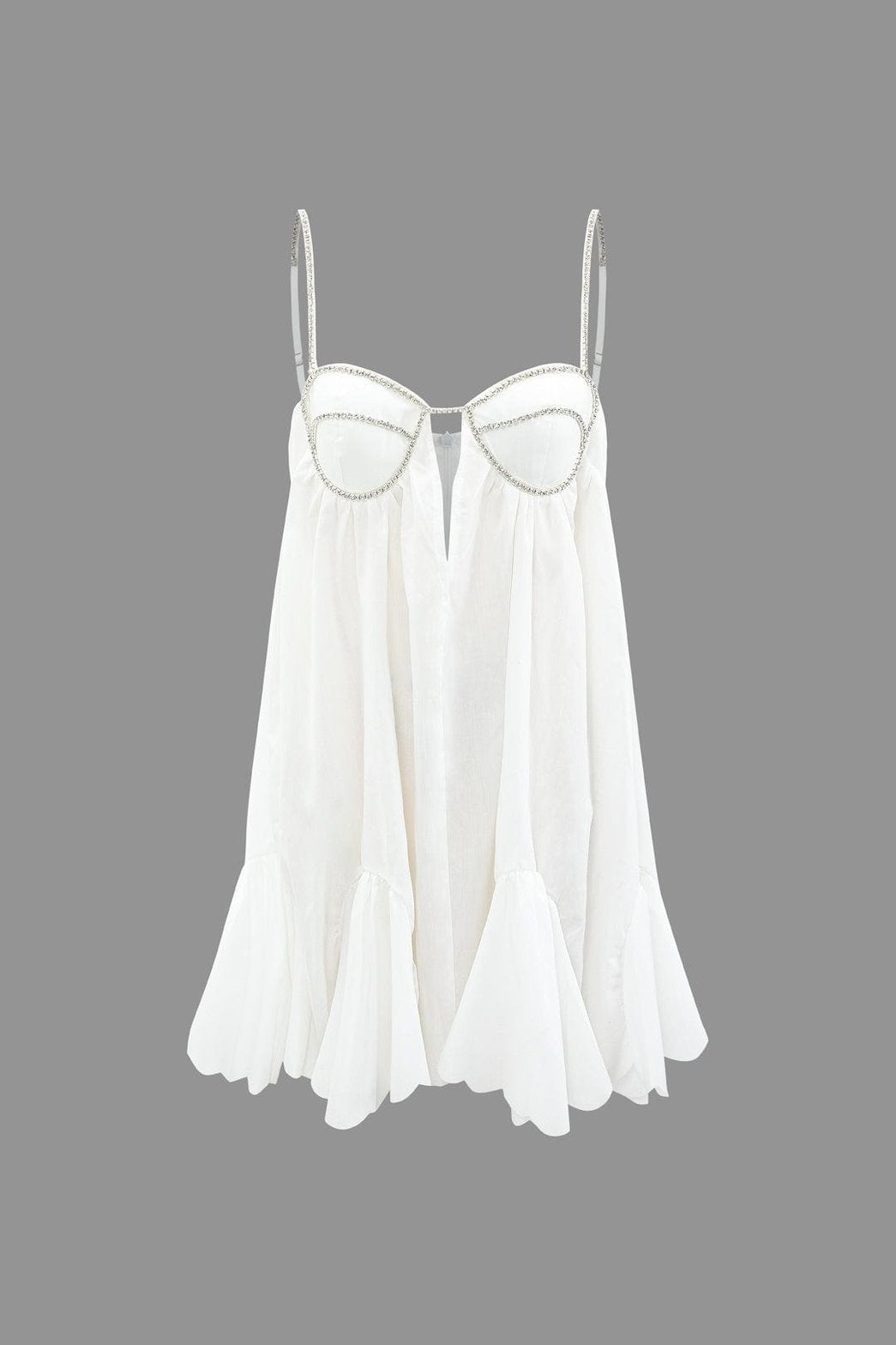 Mini robe blanche vue de dos légèreté