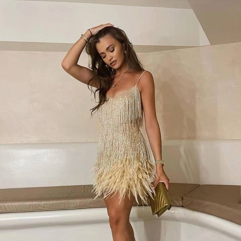 Mini robe élégante cristal