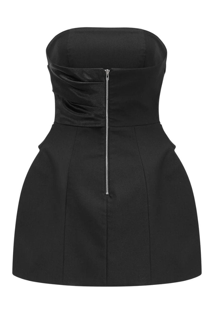 Mini robe corset détail finitions ambre