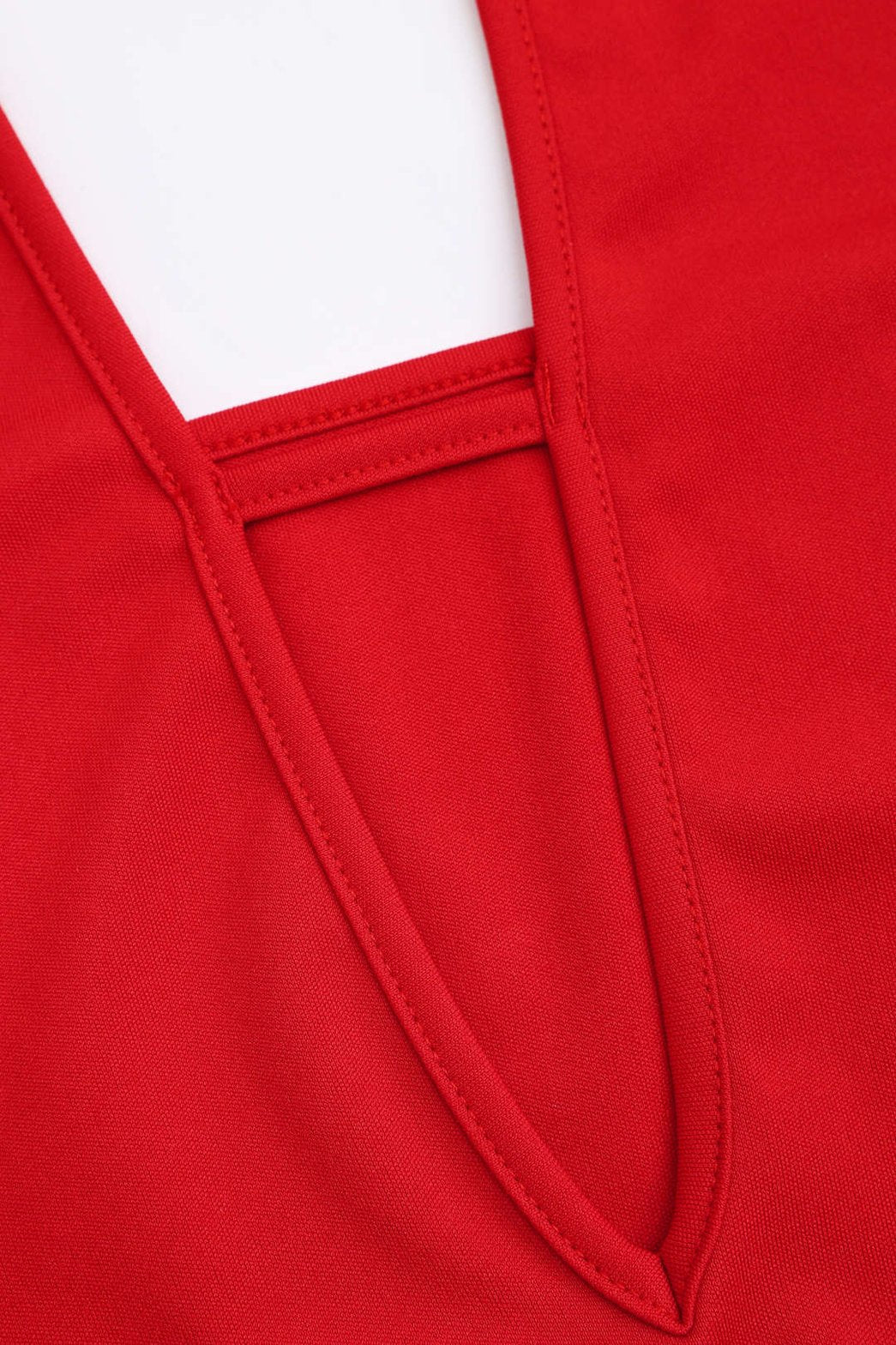 Robe mini dos nu rouge vue d'ensemble brise