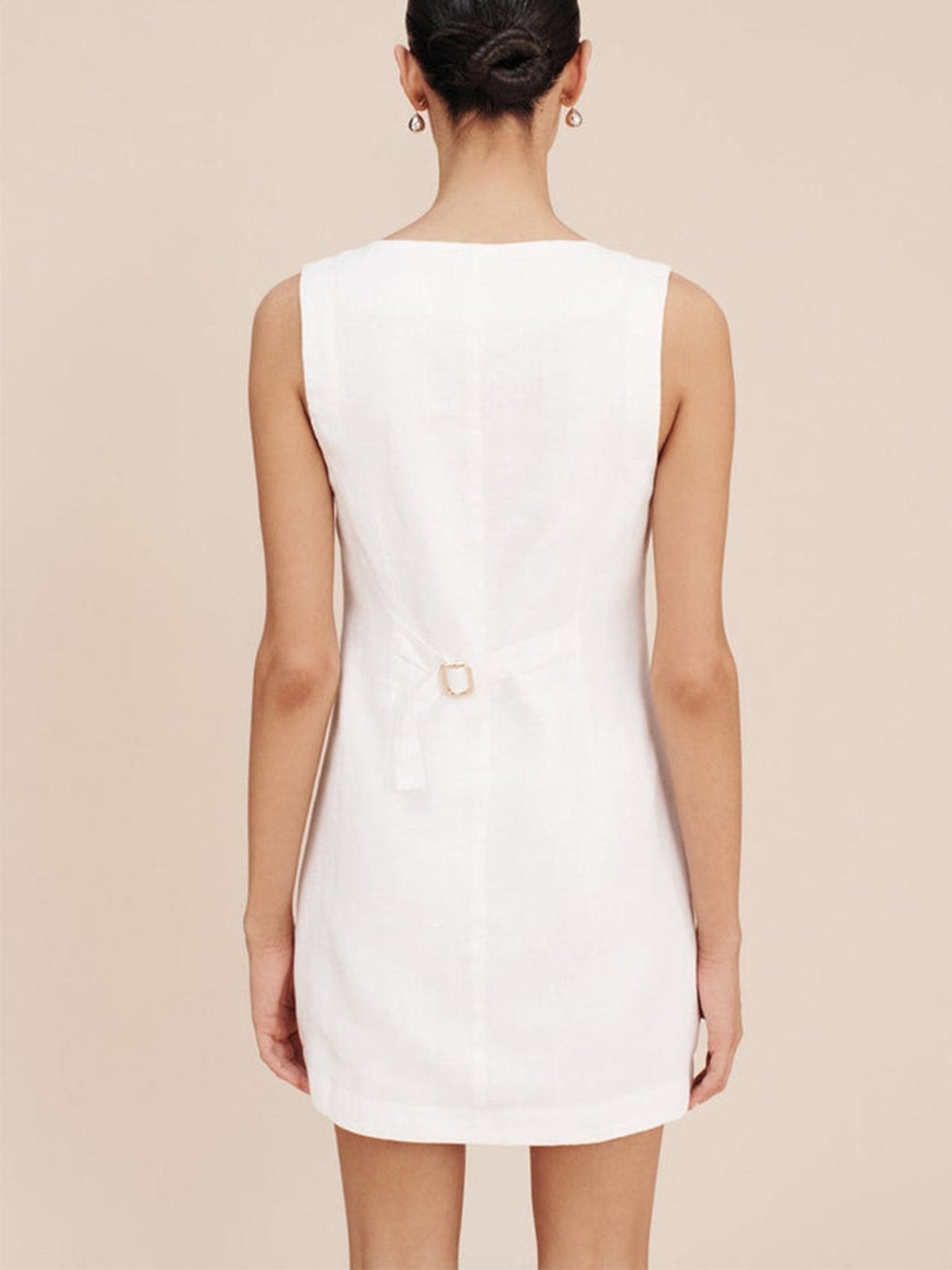 Robe boutonnée blanche légère fleur