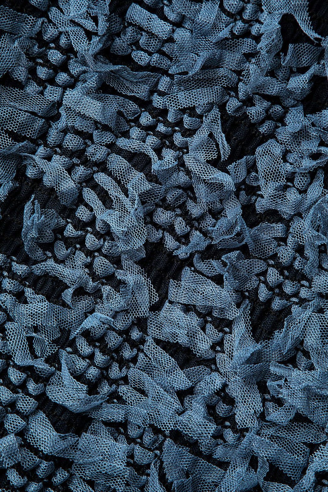 Mini robe à franges vue latérale perle