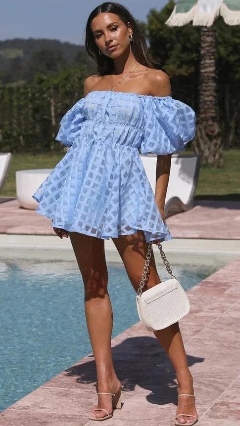 Robe courte à motifs géométriques harmonie