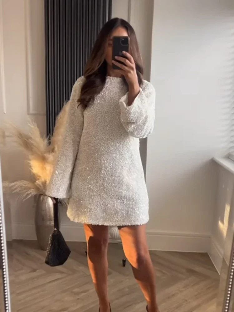 Mini robe avec nœud vue latérale lune