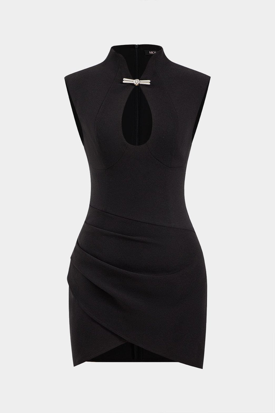 Robe métallique drapée vue de face étoile