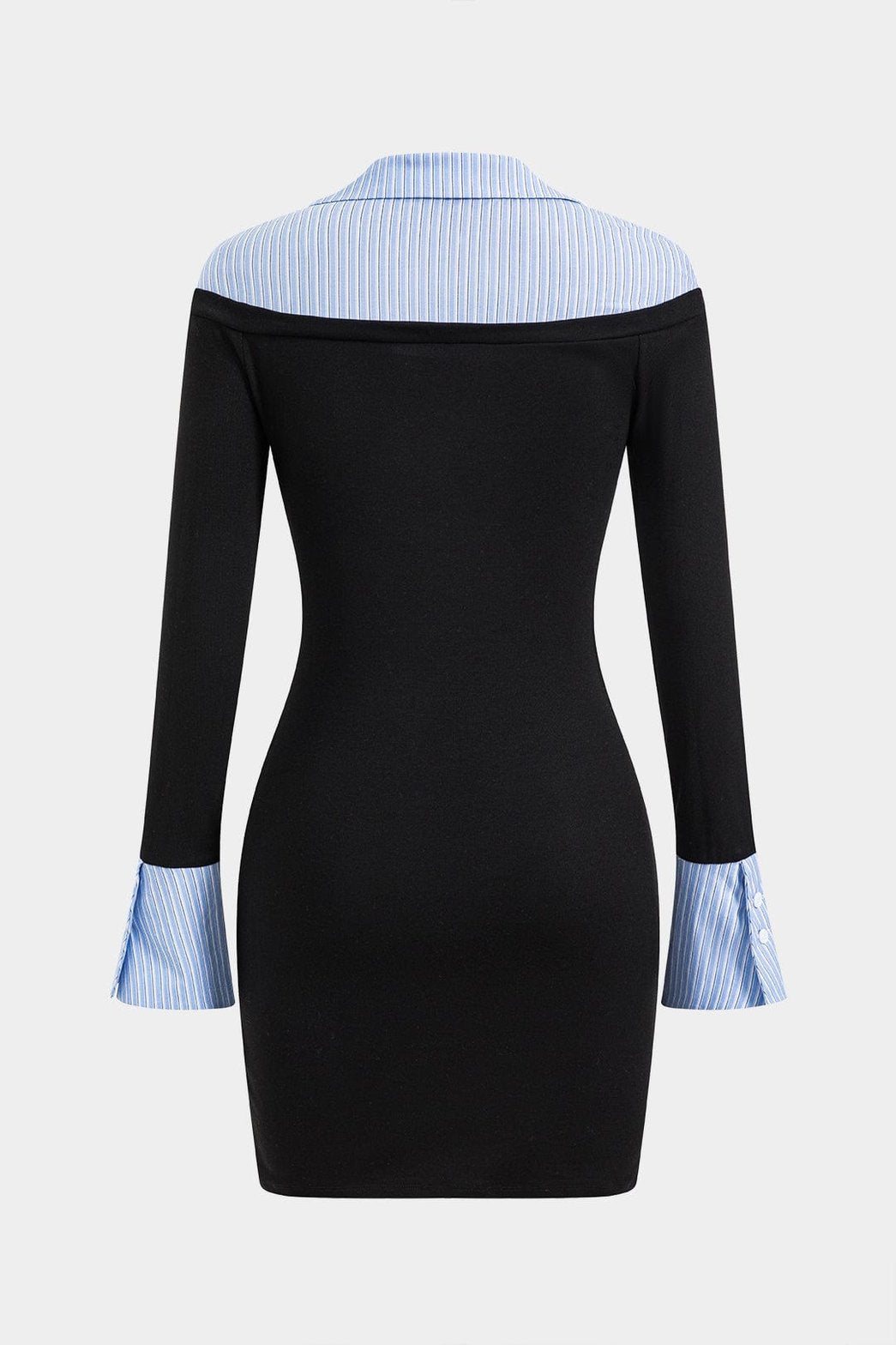 Robe rayée patchwork vue de dos nuage