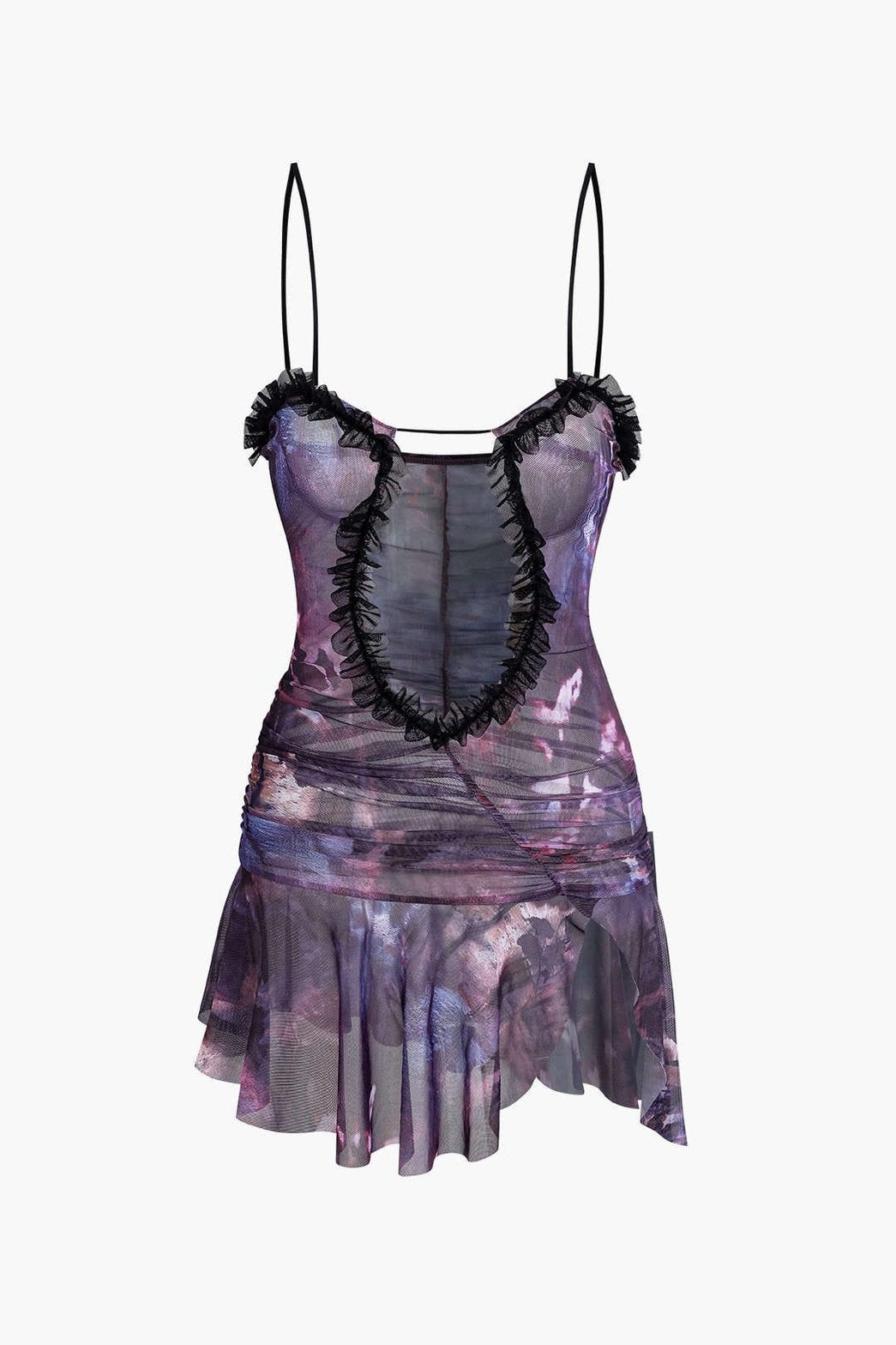 Robe moulante détail volants - Glamour