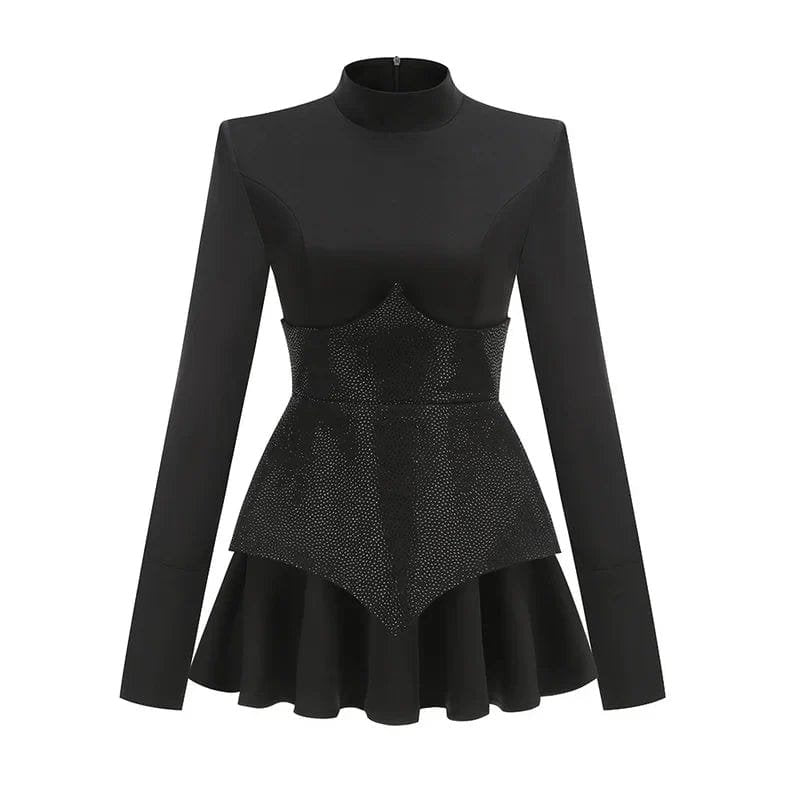 Détail paillettes robe cocktail soleil
