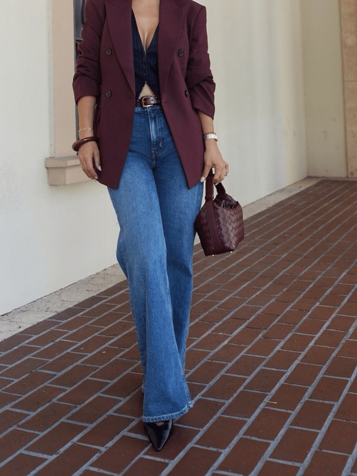 Mini sac Lunar bordeaux vue détaillée lune