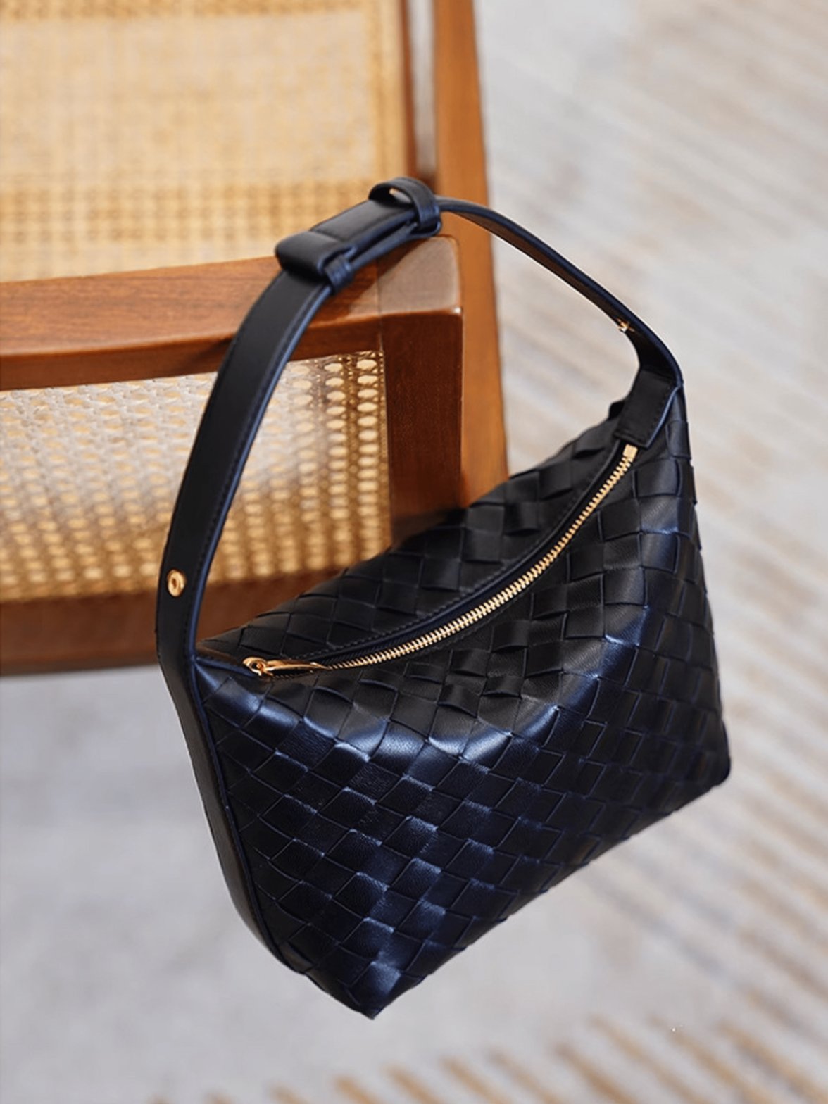 Mini sac Lunar bordeaux vue dessus perle