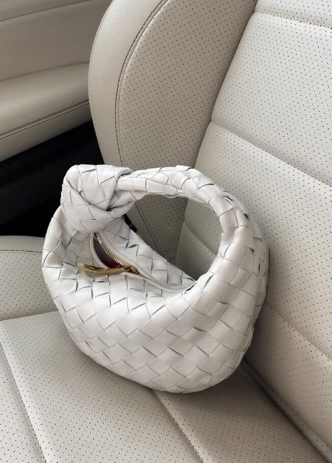 Sac tressé compact chic jade