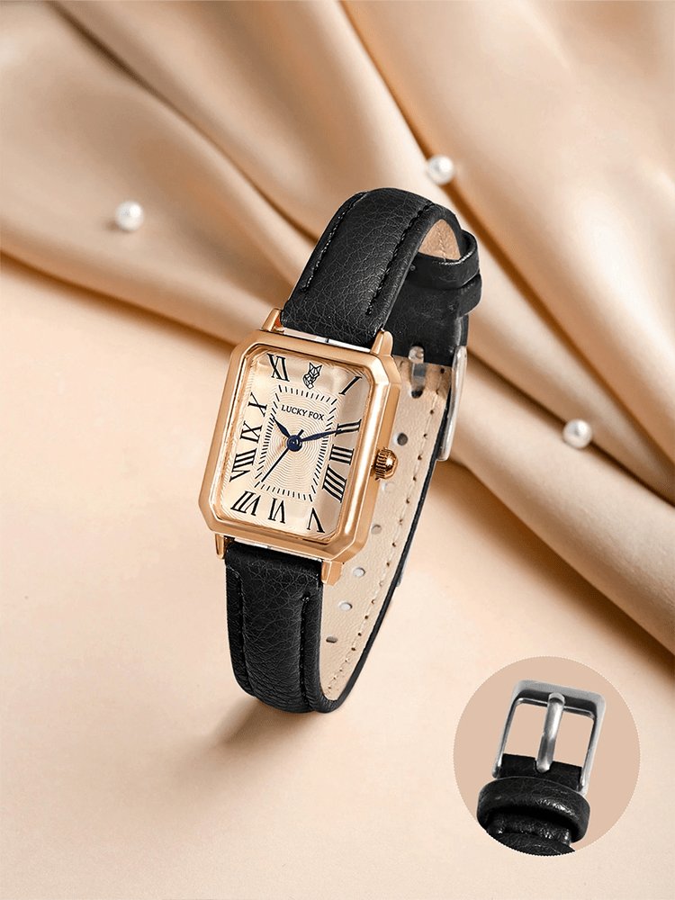 Montre femme Florenza bracelet cuir détail saphir