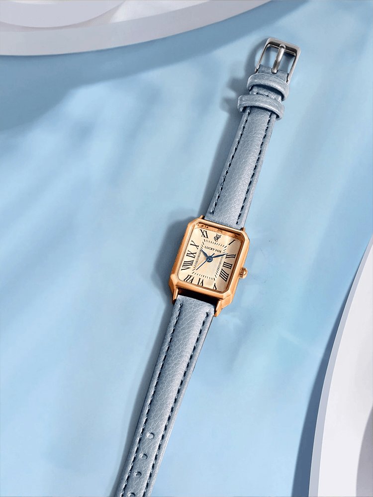Bracelet en cuir bleu de la montre harmonie
