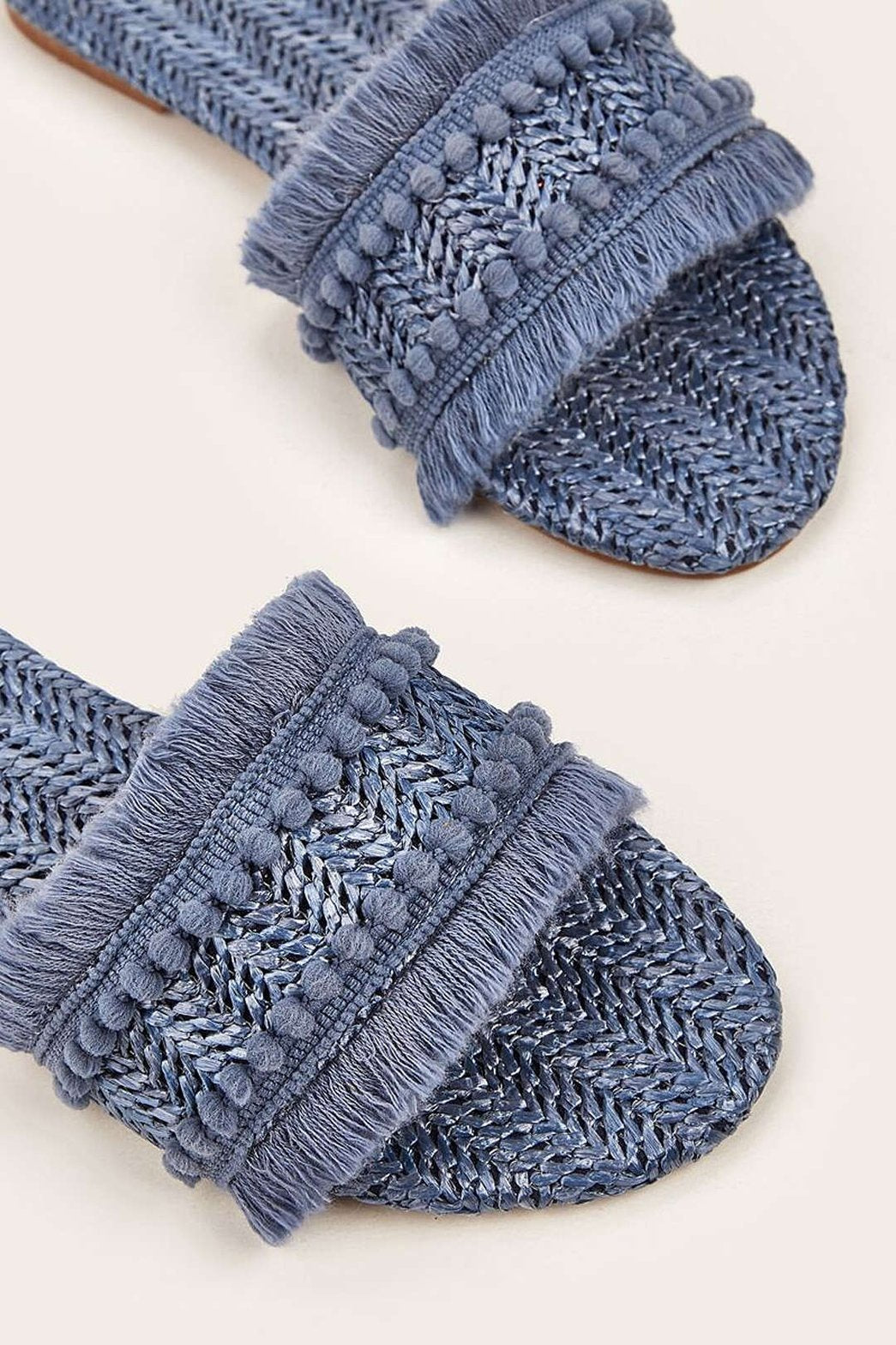 Mules Bohèmes à Franges Tressées