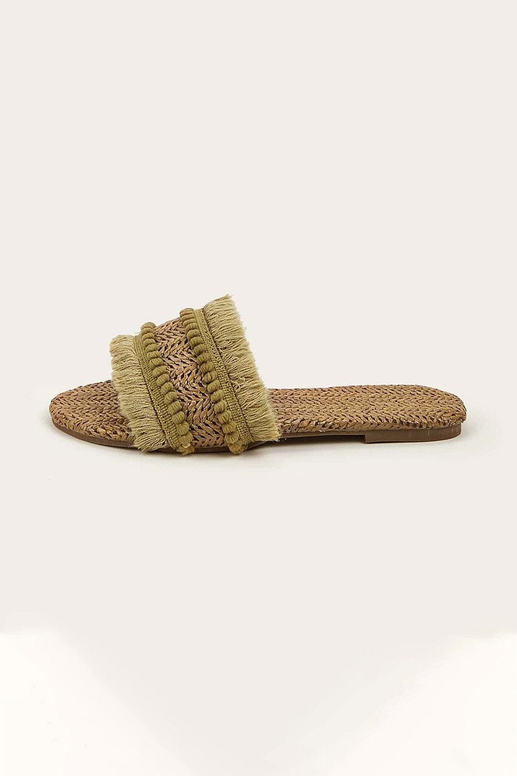 Mules Bohèmes à Franges Tressées