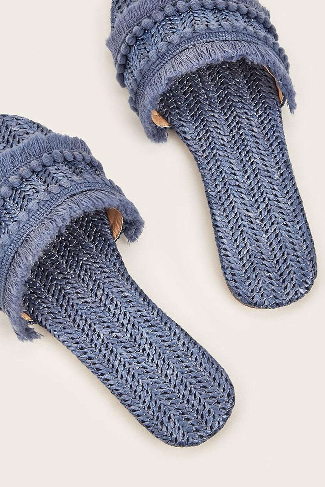 Mules Bohèmes à Franges Tressées