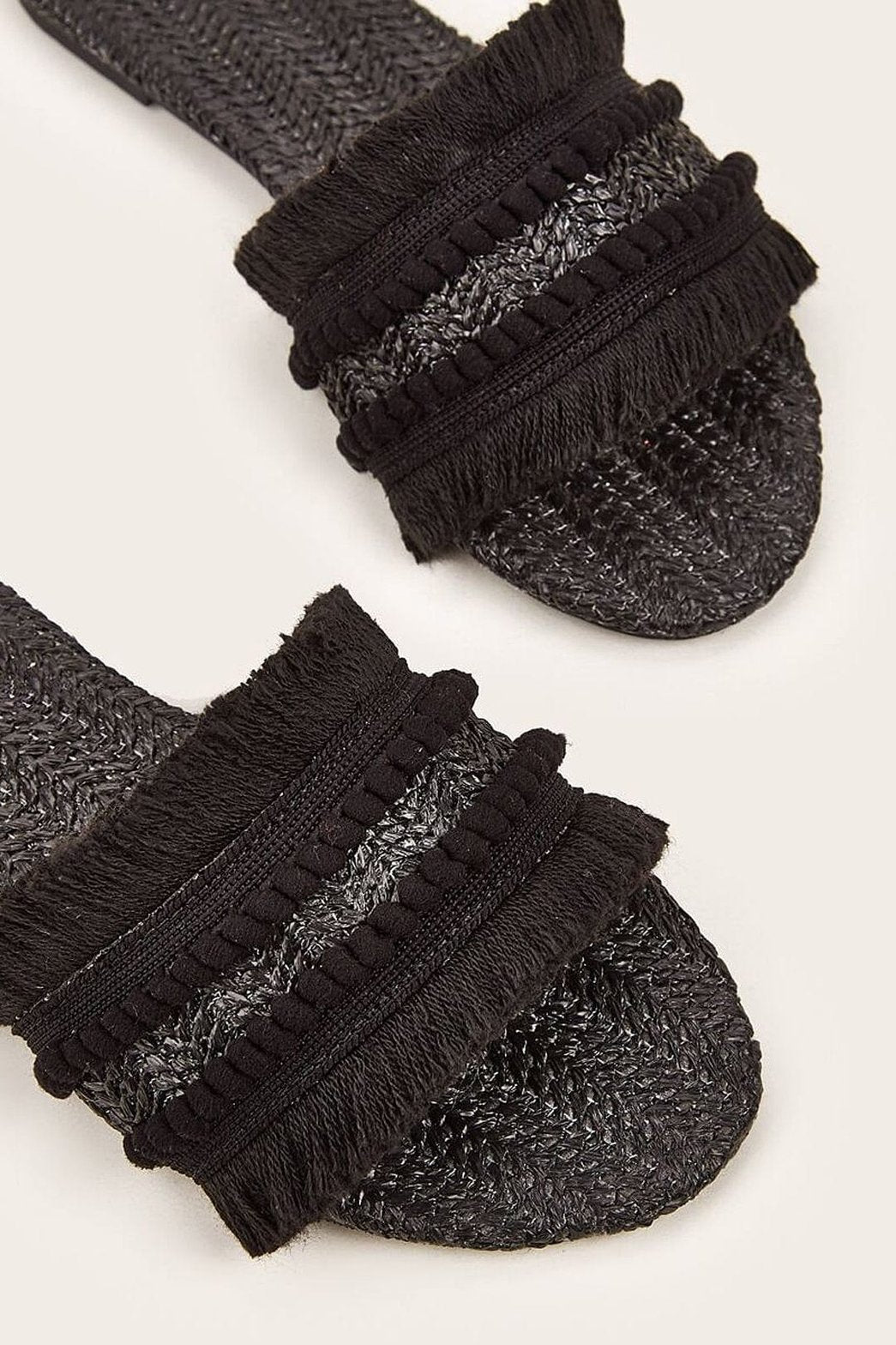 Mules Bohèmes à Franges Tressées