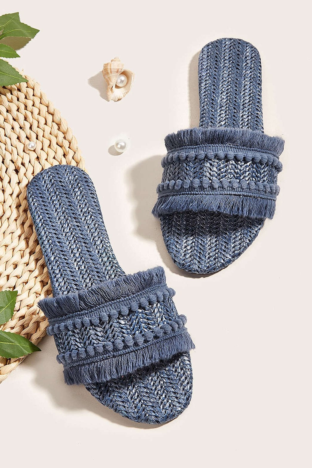 Mules Bohèmes à Franges Tressées