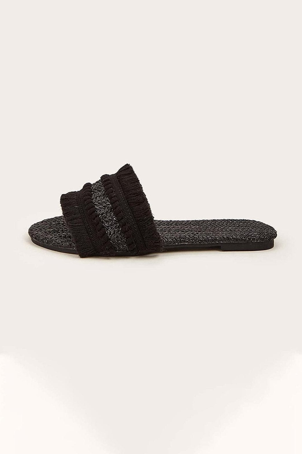 Mules Bohèmes à Franges Tressées