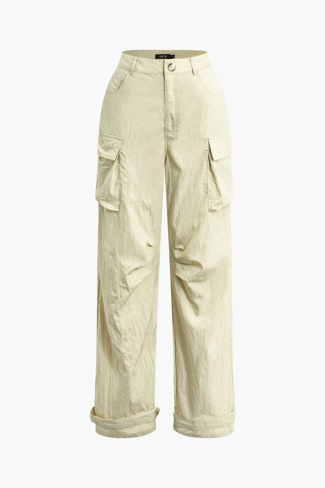 Pantalon cargo beige coupe droite soleil