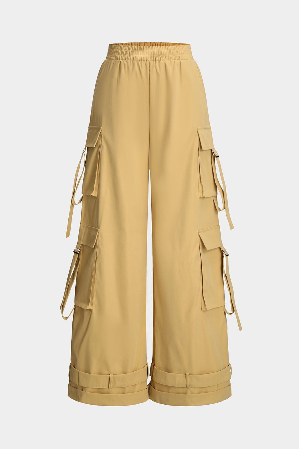 Pantalon cargo beige large vue avant soleil