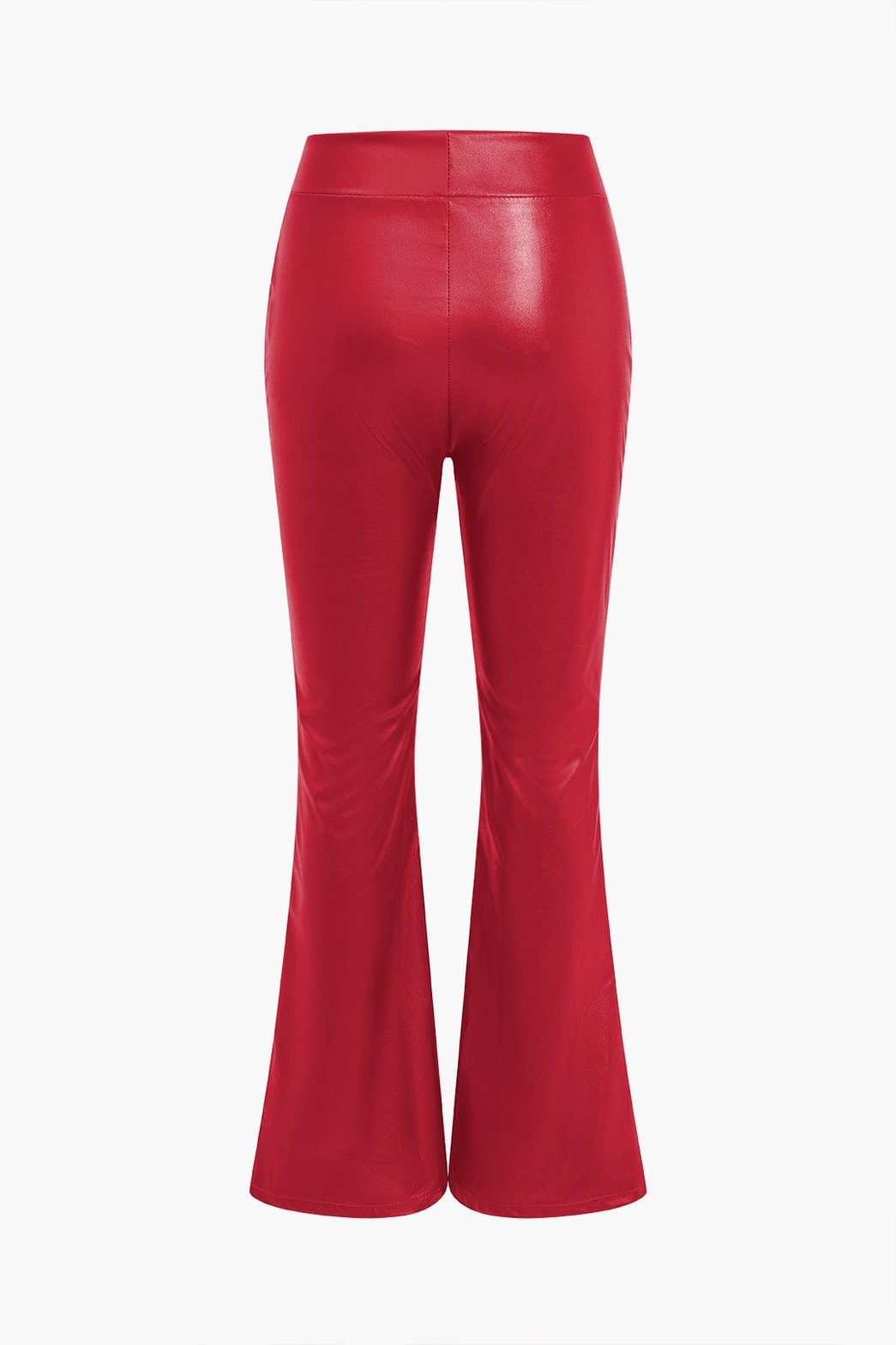 Pantalon simili cuir marron vue détail lune
