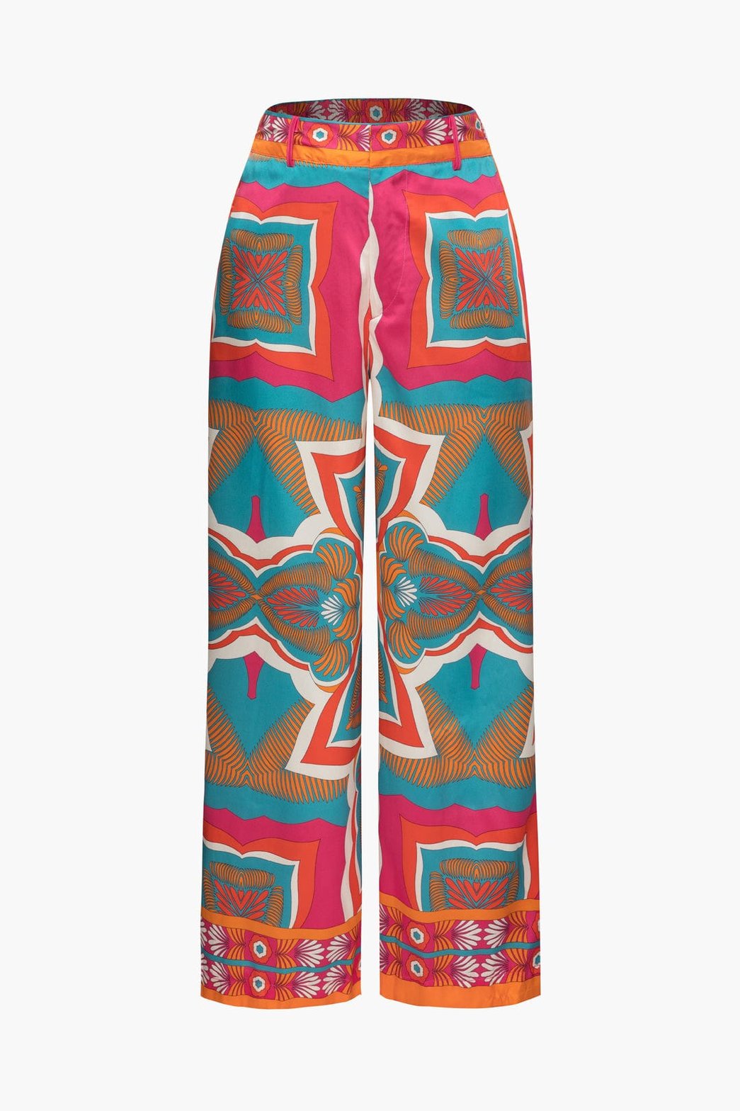 Pantalon palazzo motif bohème éclair