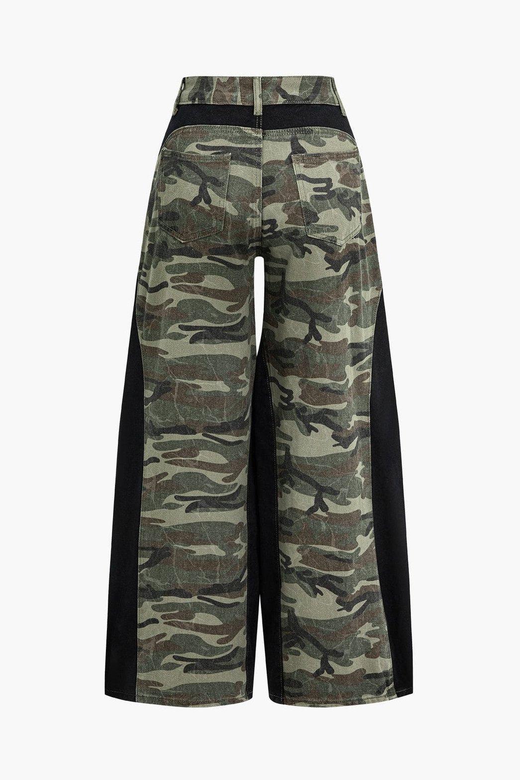 Pantalon camouflage large vue côté nuage