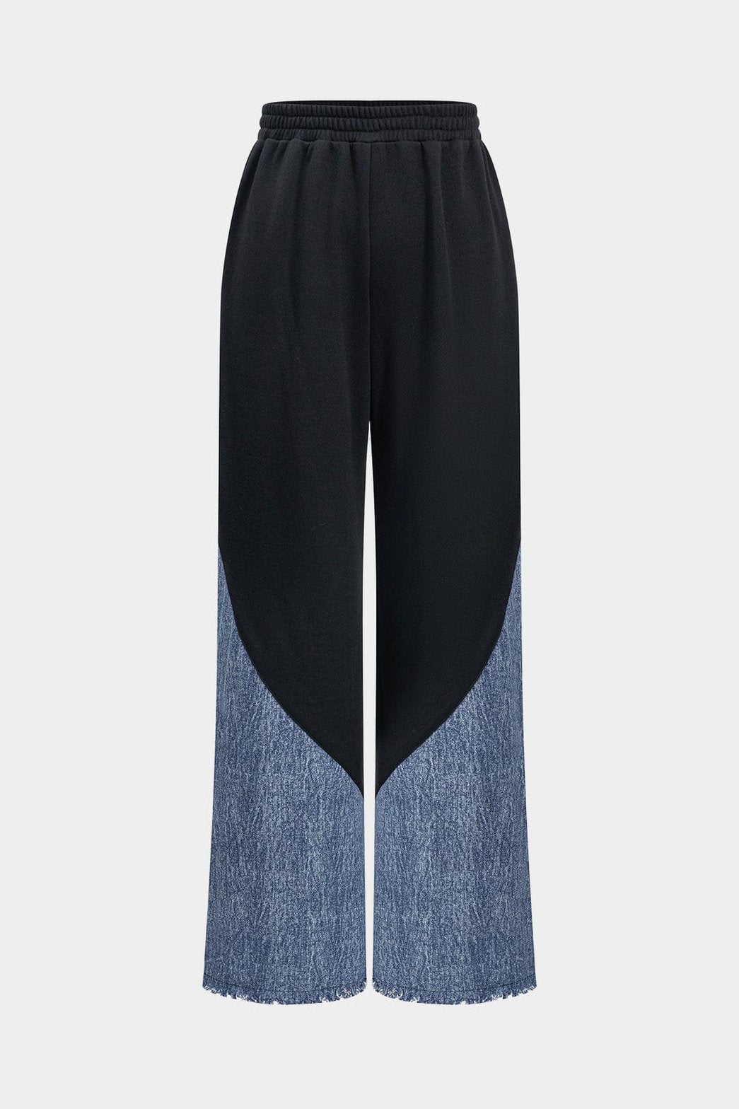Pantalon denim patchwork vue avant soleil