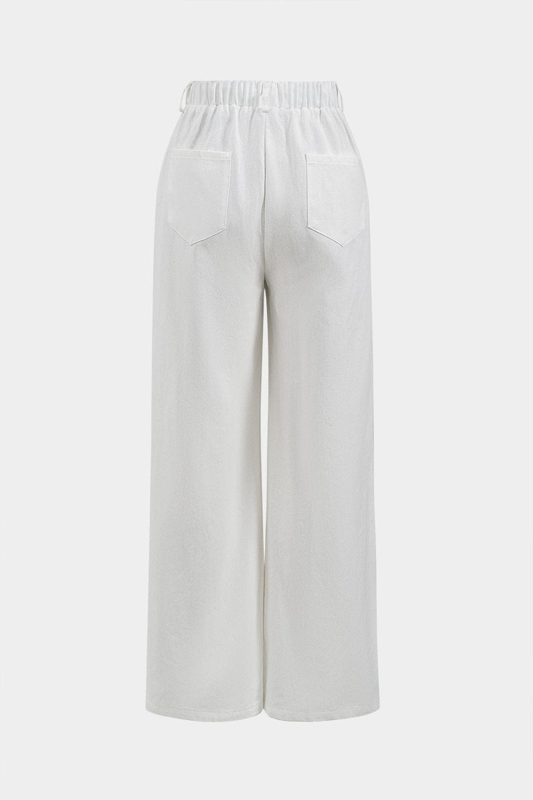 Pantalon ample blanc vue de côté élégance