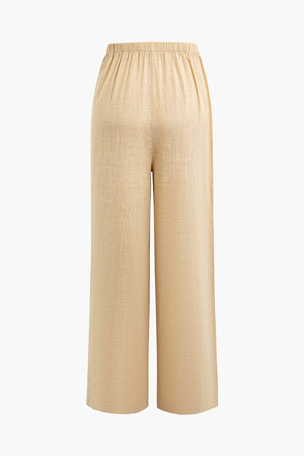 Pantalon lin beige vue côté brise