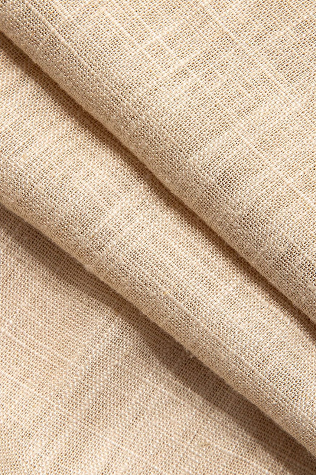 Pantalon lin beige détail cordon plage