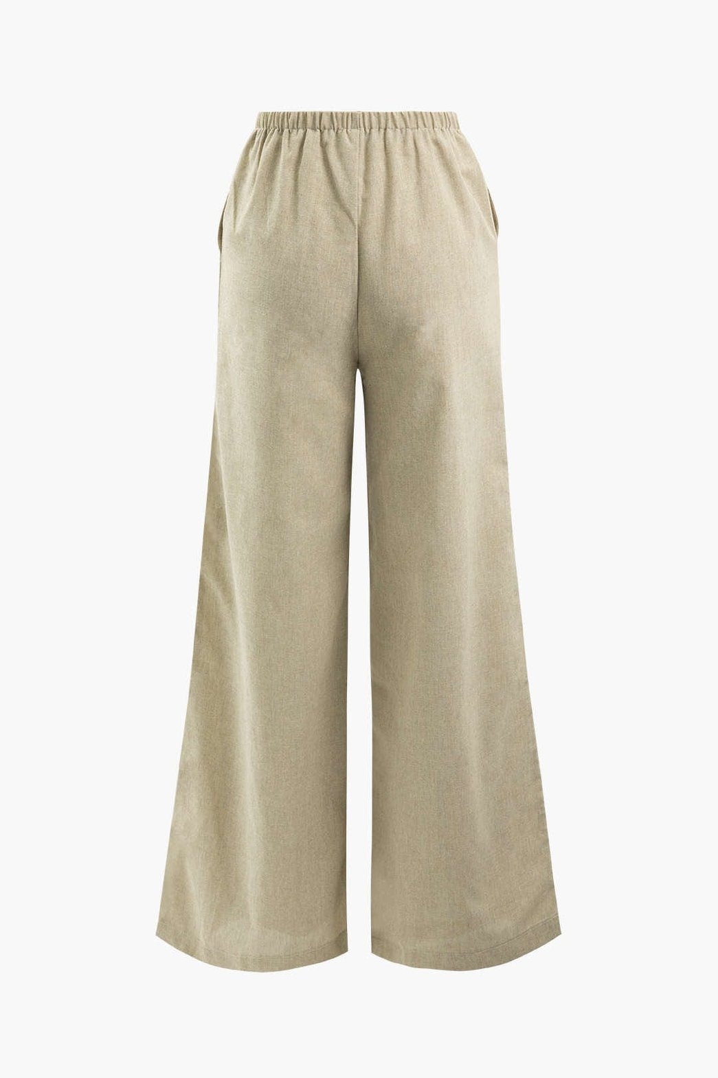 Pantalon ample en lin naturel doux