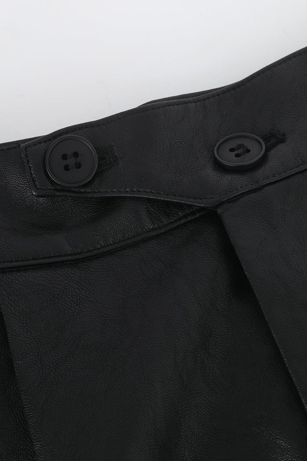 Pantalon simili cuir noir vue portée pluie