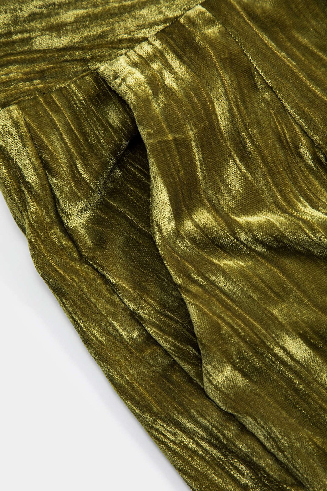 Détail poches pantalon velours crystal