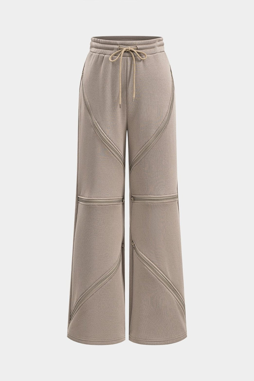 Pantalon large beige confortable soleil