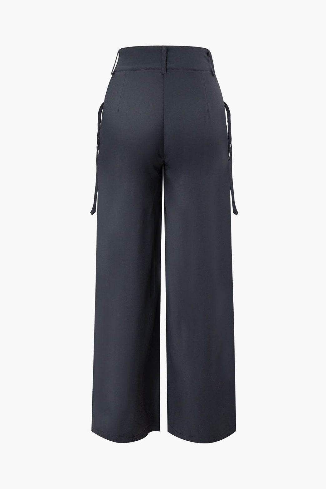 Pantalon large noir vue arrière océan