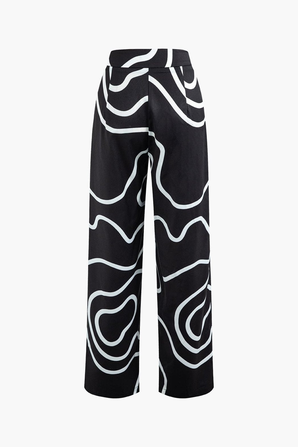 Pantalon large motif graphique soleil