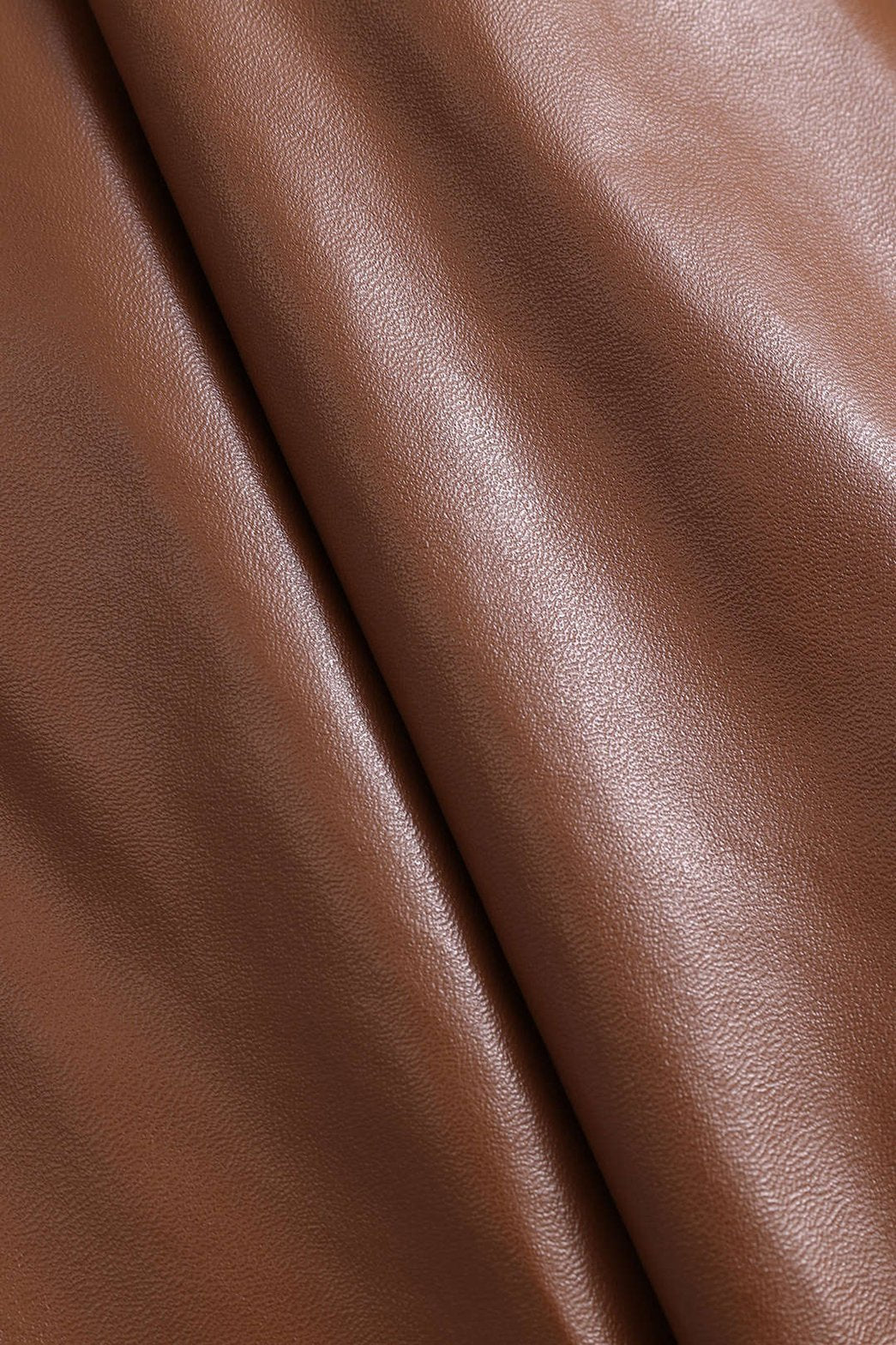 Pantalon large simili cuir marron vue arrière lune