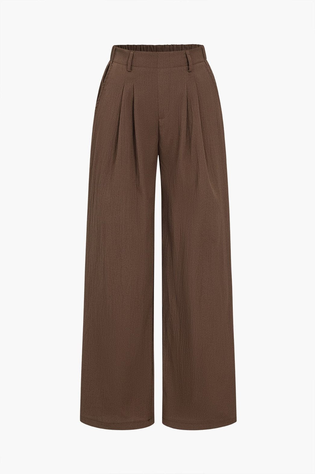 Pantalon large marron élégant breeze