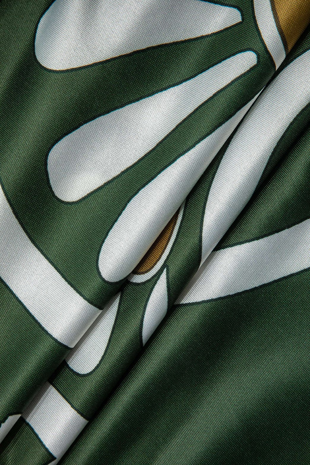 Pantalon fluide imprimé vert lune