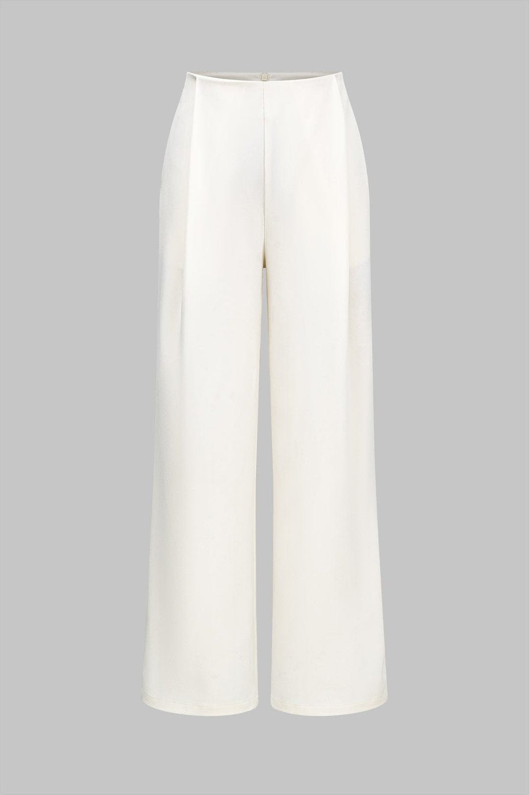 Pantalon blanc taille haute sophistiqué douceur