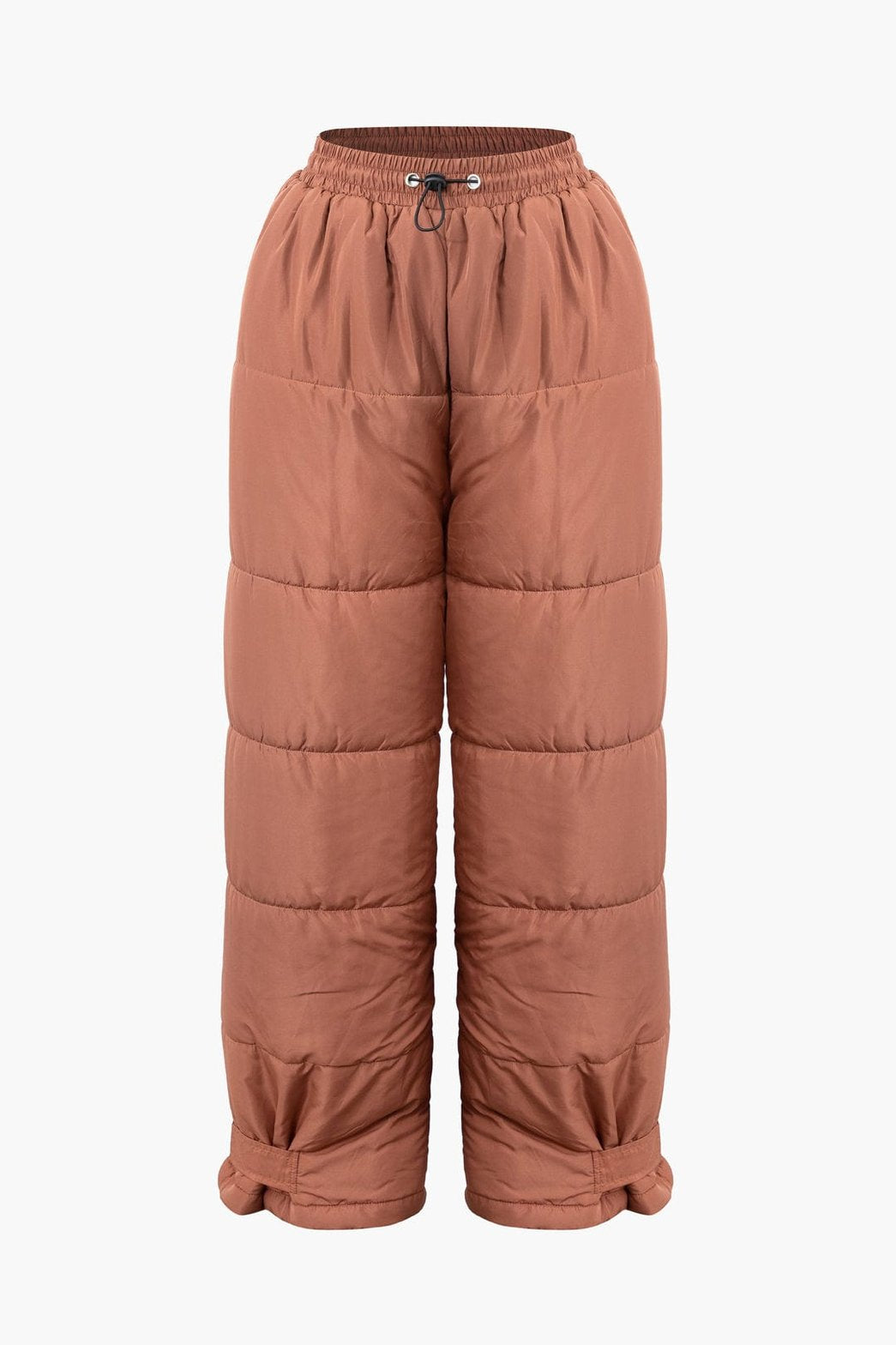 Pantalon matelassé terracotta vue avant soleil