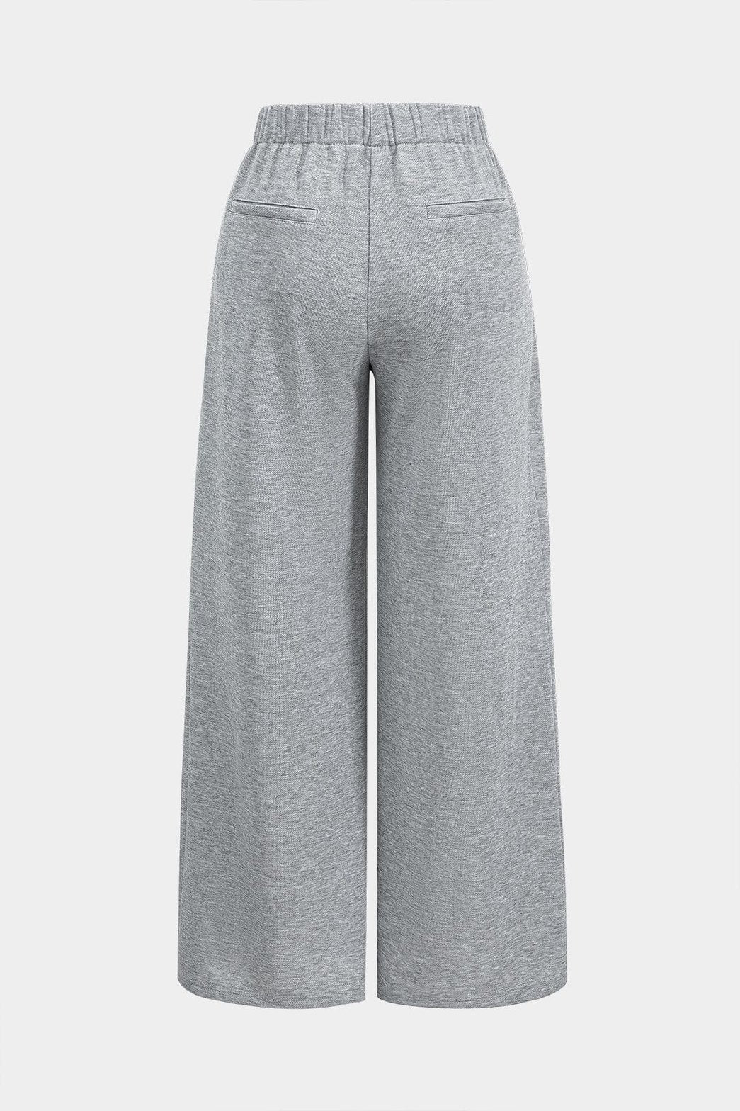 Pantalon ample plissé gris douceur