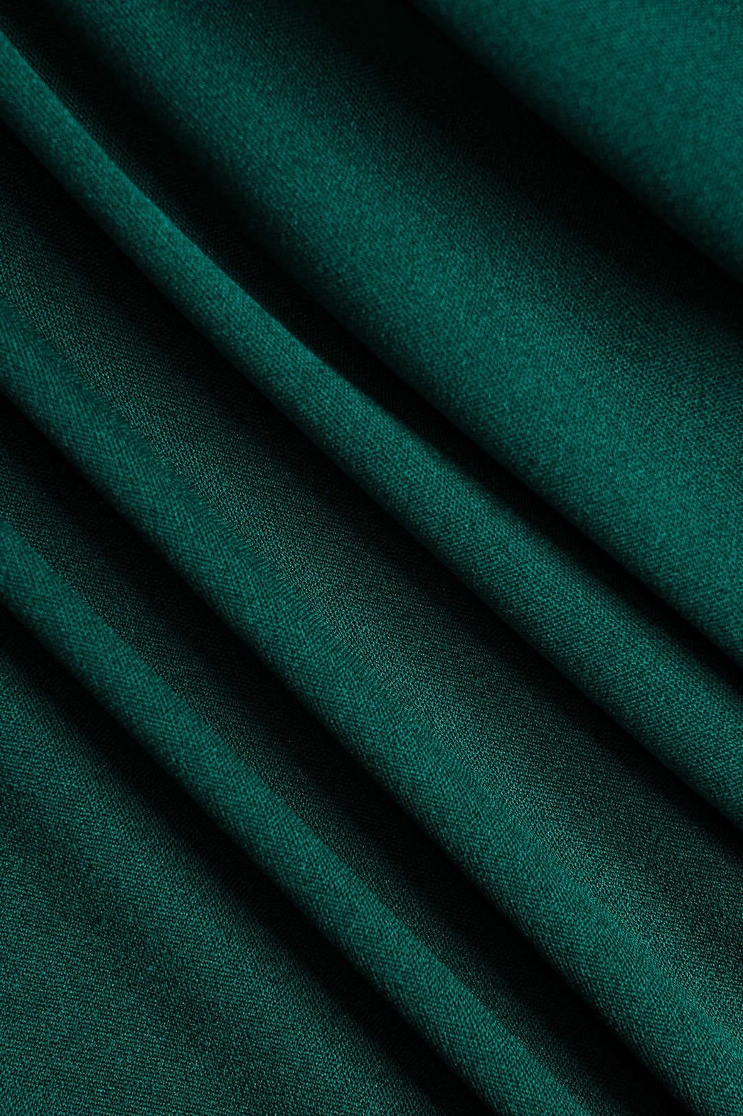 Pantalon large vert taille haute raffiné