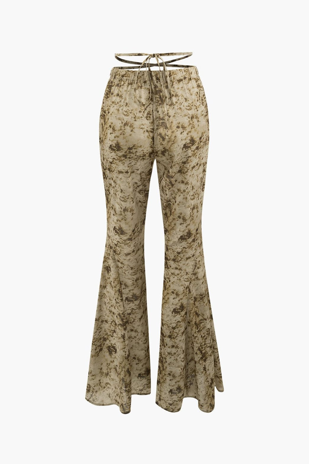 Pantalon évasé tie-dye détail tissu nova
