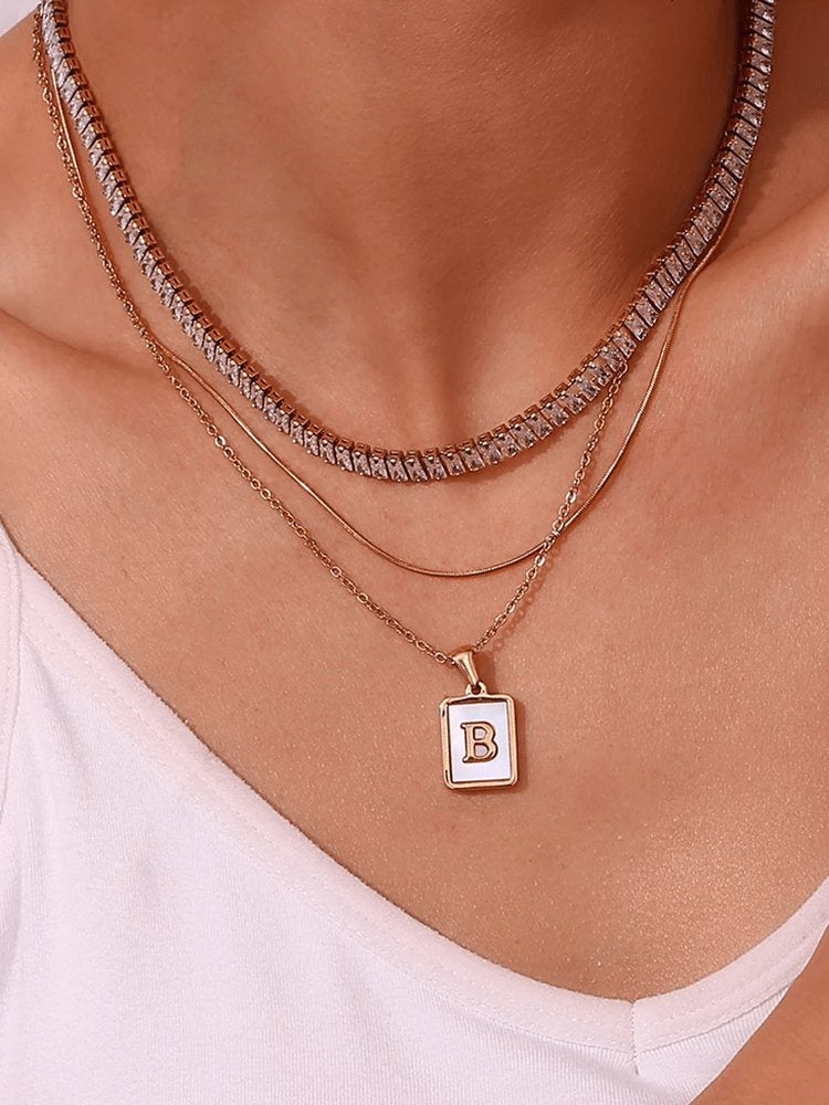 Ensemble collier bracelet brillant majestueux