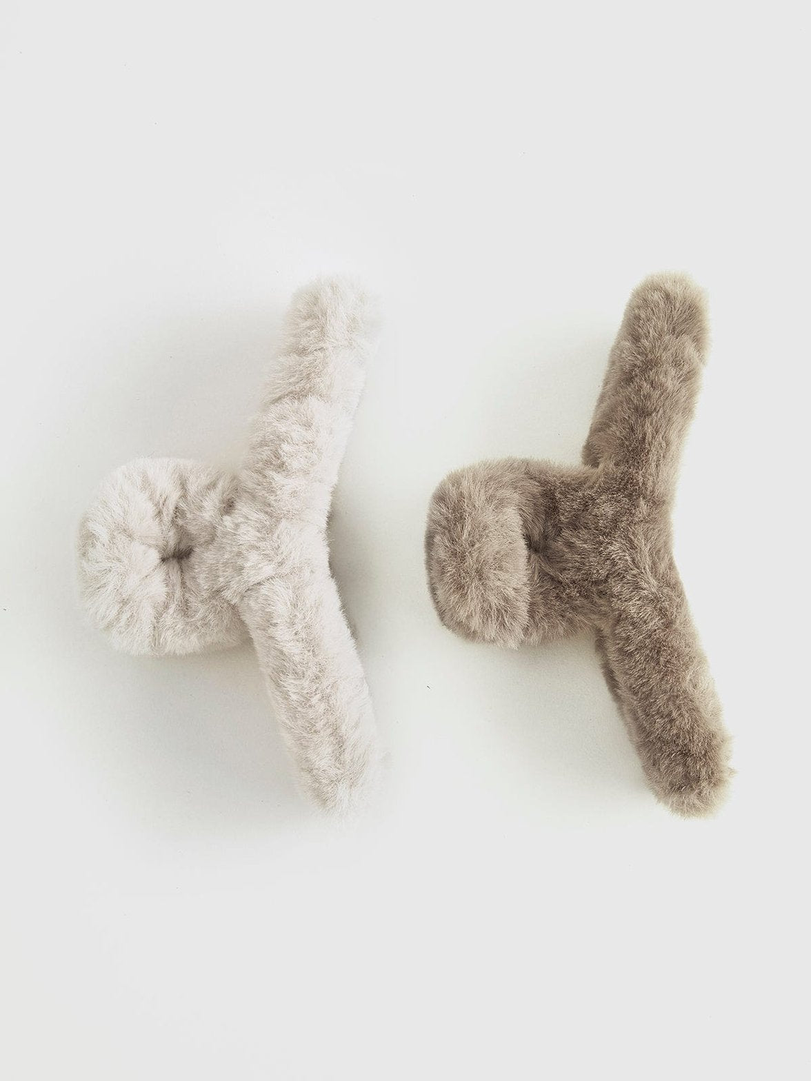 Pince à cheveux fourrure beige harmonie